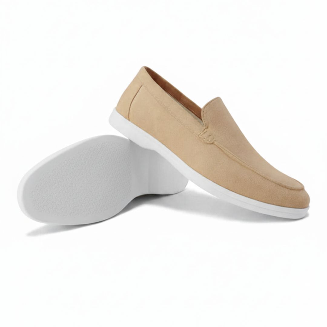 Suede Loafers Cream